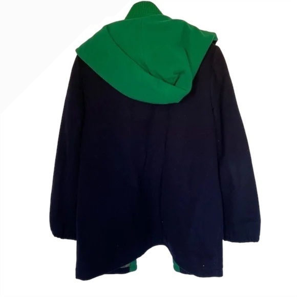 Authentic Mackintosh Vestcoat Wool Navy Blue Green Jacket Coat Winter Button Zip - Picture 4 of 8